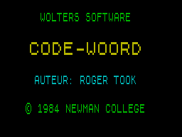 Code-Woord (1984)(Wolters Software)